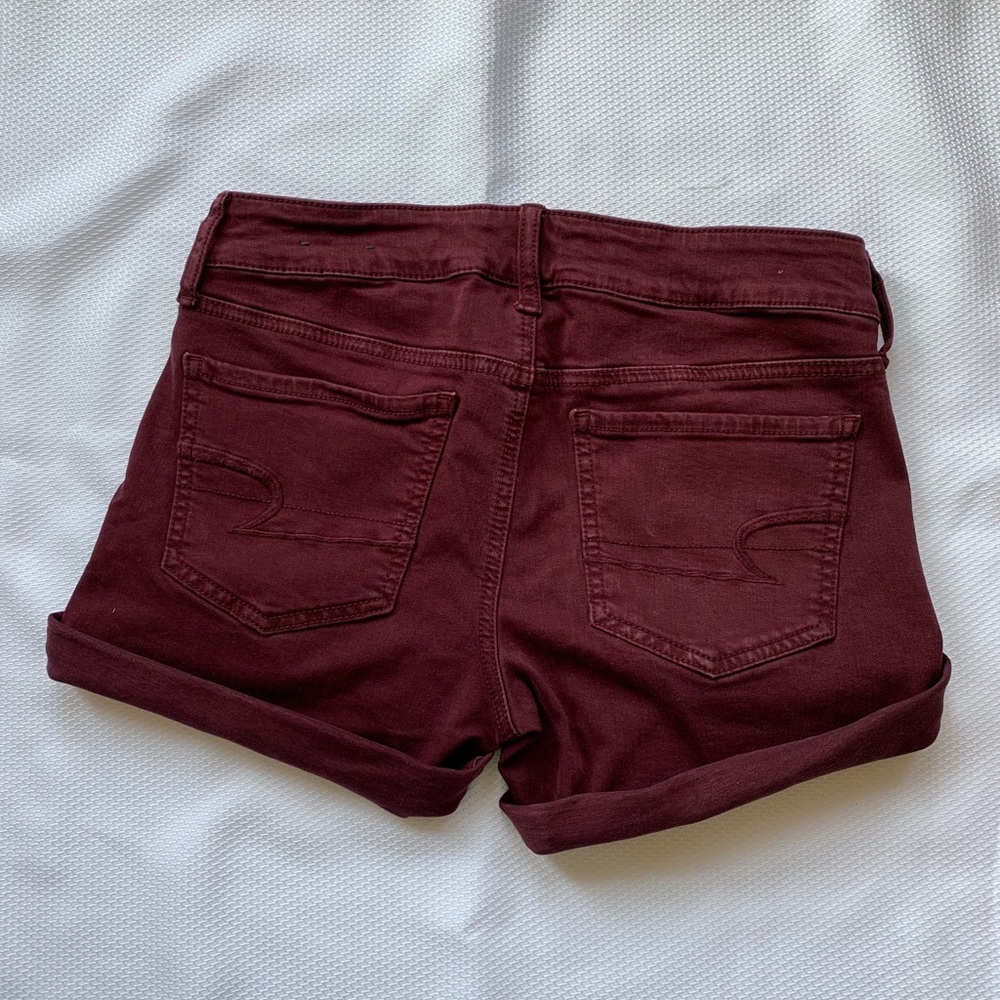 Maroon American Eagle Midi shorts